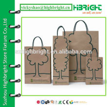 Kraft paper shopping bag